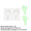 Molde de silicona con forma de cocotero para decorar pasteles y chocolates - Palmera (B652) / Gris