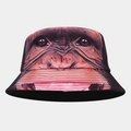 Omkeerbare vissershoed met realistische gorilla-print voor zonbescherming buiten - Gorilla Print (Kleur 1#)