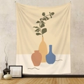 Arazzo bohémien minimalista con vasi astratti per la decorazione murale degli interni - Vaso Astratto (GT230165) / 73X95CM (Spazzolato Transfrontaliero)