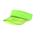 Detail eines neongrünen PVC-Visiers mit strukturiertem Strickband für den Sonnenschutz - M(56-58cm) / Obstgrün