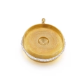 Minimalistischer runder Anhänger aus goldenem Edelstahl für DIY-Schmuckherstellung - Goldfarbe (KLJ4142-Z)