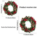 Detailed size specifications for Christmas wreath window sticker showing 29cm dimensions - JDT-A28