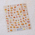 5D reliëf nagelstickers met herfst bakkerij patronen en esdoornblad ontwerpen - TS-3846 Herfst Bakkerij - 5D Reliëf