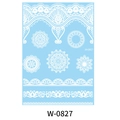White lace henna temporary tattoo sticker with mandala designs style W-0827 - Mandala Bohemian Style (W-0827)