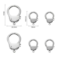 Polierter Handschellenverschluss aus Edelstahl für DIY-Schmuck in zwei verschiedenen Größen - 25.5mm*18mm / Stahlfarbe