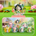 Nine-Tailed Fox Fairy blind box figurine with translucent gradient tails and praying pose - Dahuang Nine-Tailed Fox Series (With Light)-Whole Box of 6PCS