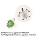 Silicone sea turtle mold for fondant or resin DIY with detailed shell textures - Style 1 (Turtle) / Gray
