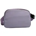 Adjustable lavender purple nylon fanny pack with durable black plastic buckle - Lavender