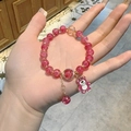 S020-strawberry Bear Bursting Flower Bracelet #sz080