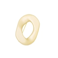 Broche minimalista de resina beige geométrico irregular con cierre dorado - 4.2cmx3cm / Oro Mate - Pequeño