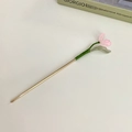 Elegante tulp haarspeld met roze glazen bloemblaadjes en gouden metalen afwerking - Tulpenstijl Lichtroze (6#)
