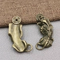 Pair of retro copper Pixiu figurines with coins for wealth and prosperity decoration - Lucky Pixiu
