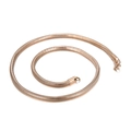 Minimalist snake bone chain necklace in elegant rose gold finish with lobster clasp - 4mm / 50cm / Rose Gold