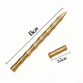 Bamboo-style vintage brass pen with 13cm length measurement and metallic golden finish - Blank Bamboo Pen / Gold