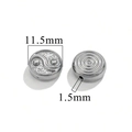 Silver stainless steel yin yang and spiral beads with 1.5mm hole for DIY jewelry - Tai Chi-Steel