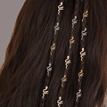 Vintage gold and silver snake hair rings for braids on dark brown hair accessories - 15 Pcs Pack / Mixed Colors 15Pcs Set