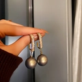 Stile a Forma di C Grigio Argento
