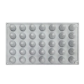 Off-white silicone mold with 35 raspberry and pine cone cavities for chocolate making - 35-Cavity Raspberry White
