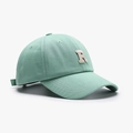 Casquette de baseball en coton vert menthe avec broderie lettre R en peluche blanche - Vert Fruit