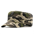 Cappello militare mimetico classico con stemma in metallo per attività all'aperto e sport - Mimetico Giallo (04)