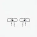 S925 Sterling Silber Schleife Ohrstecker mit Vintage Seilstruktur und silbernem Finish - 925 Silber Schleife Ohrstecker