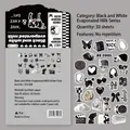 Black and white sticker pack with 30 waterproof assorted cute animal and fashion patterns - XCC008 Black White Milk - 30 Sheets/Pack