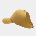 Detail of mustard yellow ponytail baseball cap showing rear opening and twill texture - Adjustable / Yellow