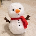 Plush snowman doll with orange carrot nose and red scarf for Christmas gift - 18cm(0.15kg) / Snowman