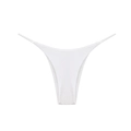White double-strap low-rise cotton thong with high-cut design for women - L / White