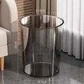 Cestino trasparente 16L grigio fumé con strisce verticali per il soggiorno - 16L/PET Ispessito / Grigio fumo