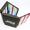Set of 120 colors dual brush pens in a black portable zipper storage carrying case - 120 Colors CD Case Set (White Barrel)