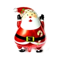 Globo de Papá Noel de papel de aluminio con bastón de caramelo para fiesta de Navidad - Papá Noel grande con cinturón (1 pieza)