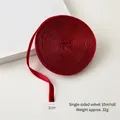 1cm wide red velvet ribbon roll for DIY Christmas gift wrapping and bows, 10m length - 1cm*10m / Burgundy