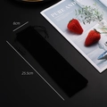 Black velvet drawstring pouch for 25.5cm stainless steel straws and cutlery storage - Black Cotton Bag 255*60mm