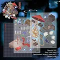 DIY Chinese mystery style PET stickers and scene card kit with eerie oriental elements - Gothic Skeleton Theme