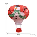 Lanterna di carta a mongolfiera natalizia con motivo pupazzo di neve in rosso e bianco - Grande Mongolfiera-Pupazzo di Neve