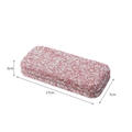 Rosa und silbernes Strass-Brillenetui fürs Auto mit Maßen 17x7x3cm im Detail - Rosa