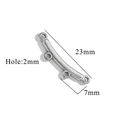 Silberner Edelstahl 5-Loch-Schmuckverbinder 23mm für die DIY-Schmuckherstellung - 23mm / Stahlfarbe