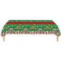 Christmas snowflake plastic tablecloth with gingerbread man and Merry Christmas print - Gingerbread Man 137*274cm