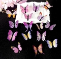 Luminous butterfly hair clips set in purple pink and yellow colors for festivals - Colorful Hair Clip