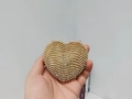 Mini borsa da sera dorata a forma di cuore decorata con cristalli e strass scintillanti - Stile Semplice / Oro