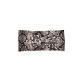Elastic wide headband featuring a stylish black and white snakeskin pattern print - 24#