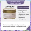 Lavender scented soy candle in golden tin for aromatherapy and relaxation 4x6cm - Lavender / 80g