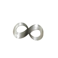 Barrette à cheveux argentée symbole infini en alliage brossé au style minimaliste épuré - Argent Infini Brossé