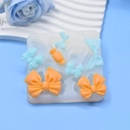 Silicone bow mold for fondant and chocolate with assorted ribbon shapes for cake decorating - Multi-style Bowknot Candy Shapes (137#)