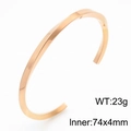 Classic Moebius rose gold stainless steel cuff bracelet with 74x4mm inner diameter - Large Rose Gold Style (KB170019-K)