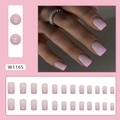 Rosa Ombré künstliche Fingernägel im Set mit 24 Stück in quadratisch-ovaler Form glänzend - Rein Lust Verlauf (W1165)