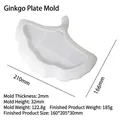 Détail du moule en silicone feuille de ginkgo montrant l'épaisseur de 2mm et la hauteur - Moule de plateau de Ginkgo en silicone