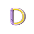 Three-color purple and yellow D-ring spring clasp with polished lacquer finish for DIY - Purple