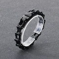 Bracciale a catena di bicicletta in acciaio inossidabile nero lucido da uomo bicker - Nero (KB66036-K)